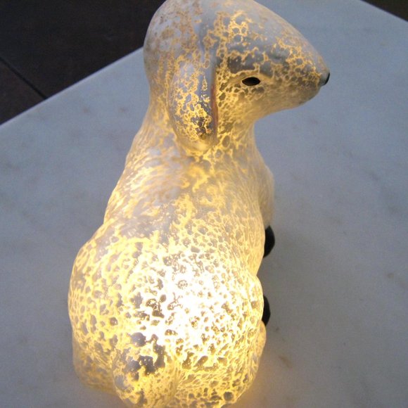Illuminated Mercury Glass Lamb - Picture 7 of 7
